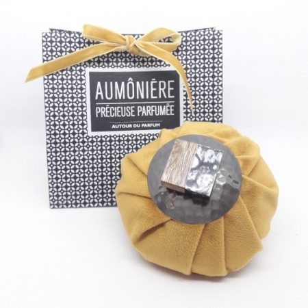 Aumônière velours Art Deco Ambre